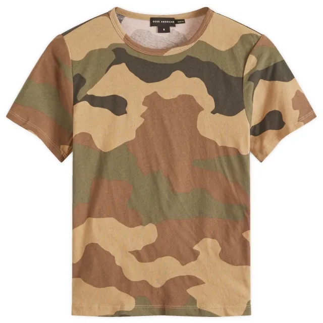 Good American Women's Slim Fitted Tee Fatigue Green