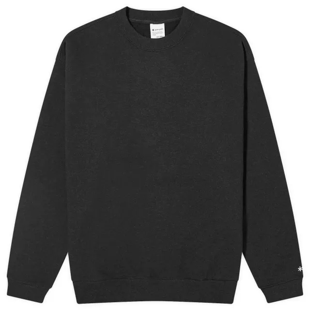 Snow Peak Women's Recycled Cotton Crew Neck Sweat Black