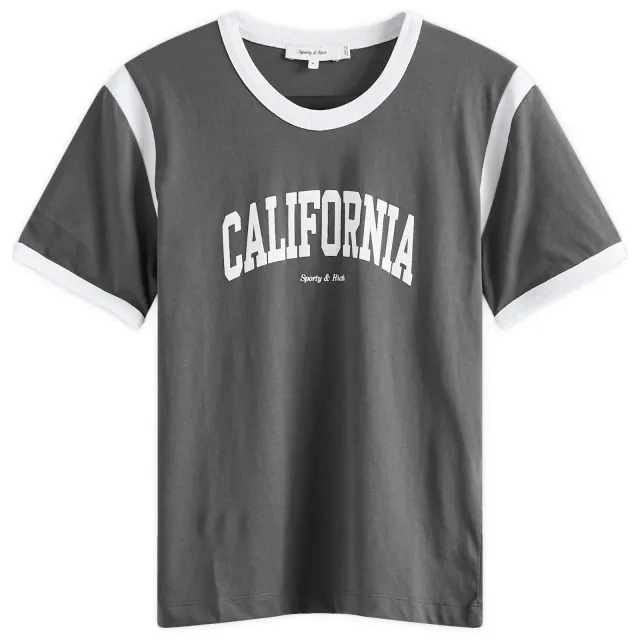 Sporty & Rich Women's Califronia Sports T-Shirt Faded Black