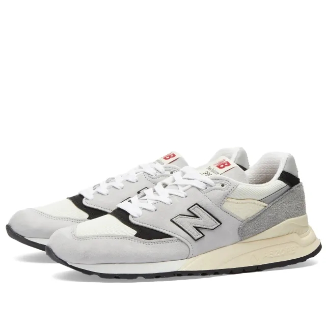 New Balance Unisex Made in USA 998 in Grey/Black Leather