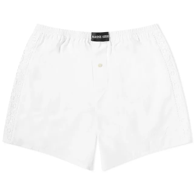 Marine Serre Women's Regenerated Household Shorts White