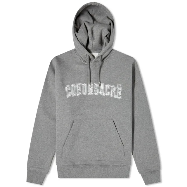 AMI Paris AMI Coeur Sacre Hoodie Wool Viscose Canvas Heather Grey