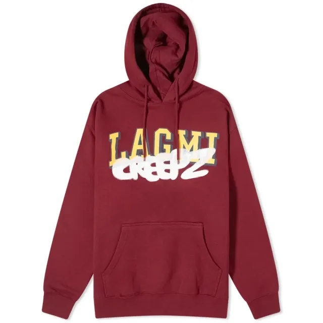 Creepz Men's Tagged Collegiate Hoodie Crimson