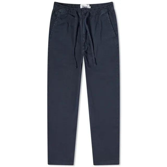 Wax London Men's Kurt Twill Trousers Navy