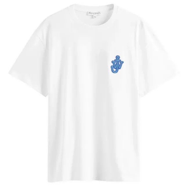 Jw Anderson Anchor Patch Tee Men Shortsleeves White