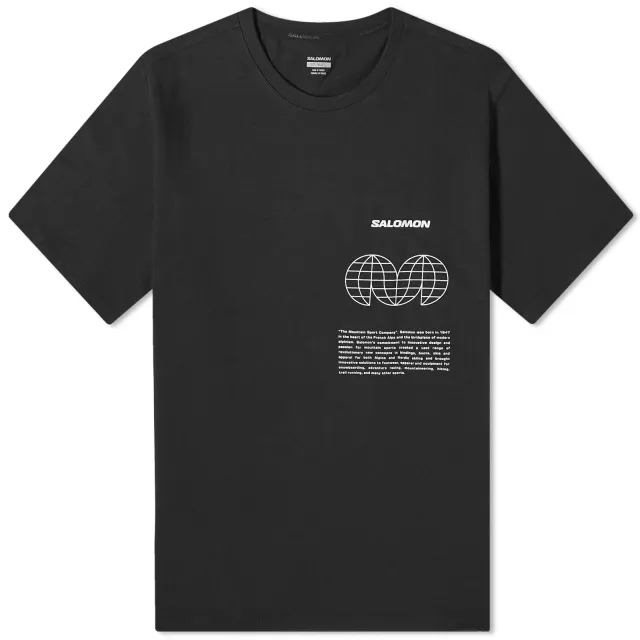 Salomon Men's Globe Graphic SS Tee Deep Black