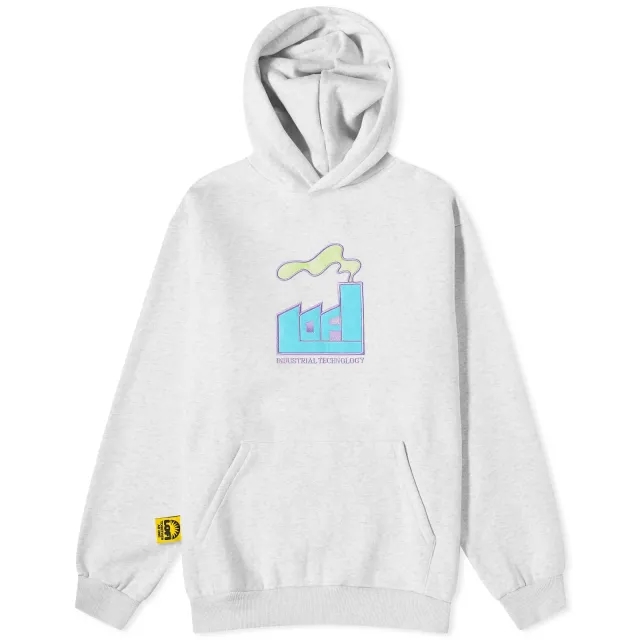 Lo-Fi Men's Plume Applique Hoodie Ash Grey