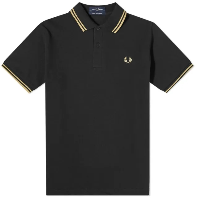 Fred Perry Twin Tipped Polo Shirt - Black & Gold
