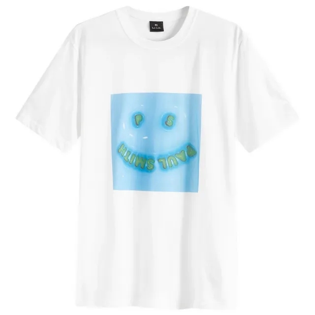 Paul Smith Men's Blow Up Happy T-Shirt White