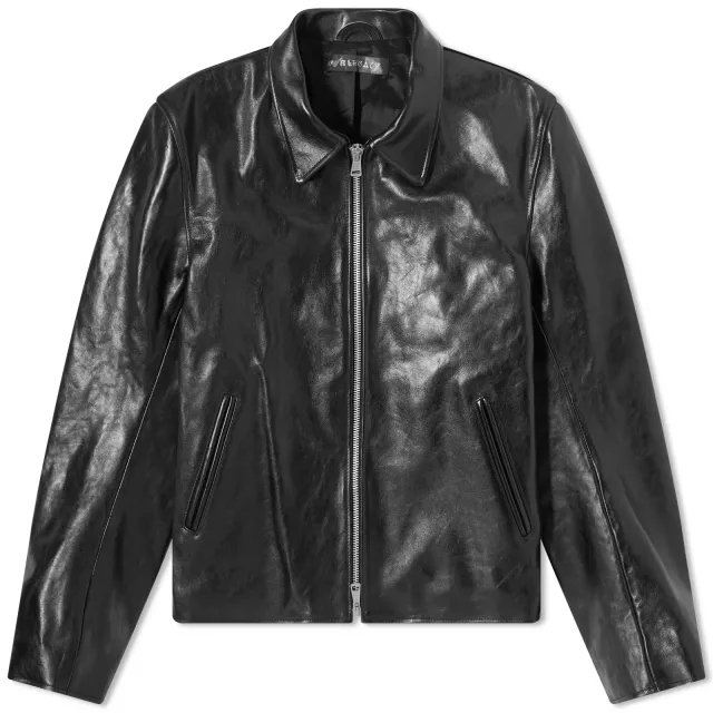 Our Legacy Men's Mini Jacket Top Dyed Black Leather