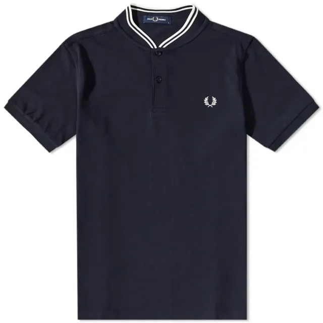 Fred Perry Men's Bomber Collar Polo Navy