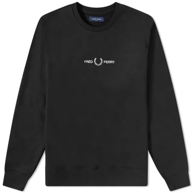 Sweatshirt Fred Perry Embroidered Sweatshirt Black Xl