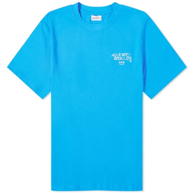 Adanola Women's Resort Sports Short Sleeve Oversized T-shirt Sky Blue