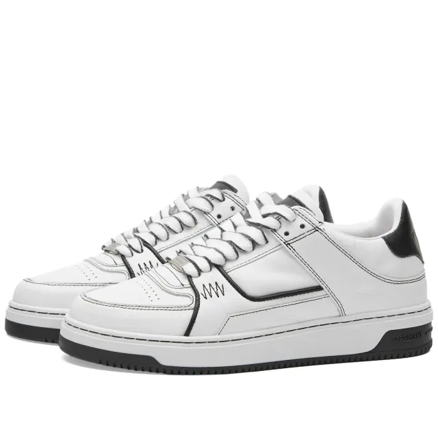 Represent Men's Apex Nappa Leather Sneaker Flat White/Black