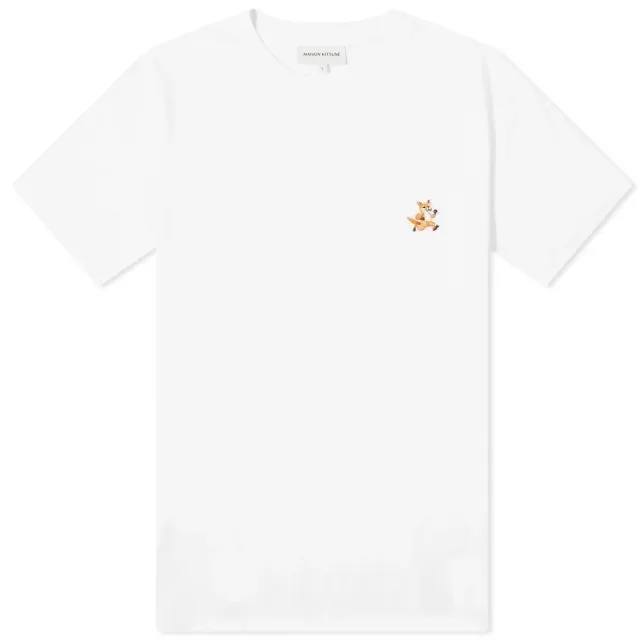 Maison Kitsuné Men's Speedy Fox Patch Comfort T-Shirt White