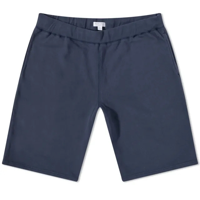 Sunspel Men's Loopback Shorts Navy