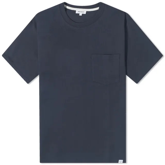 Norse Projects Men's Johannes Standard Pocket T-Shirt Dark Navy