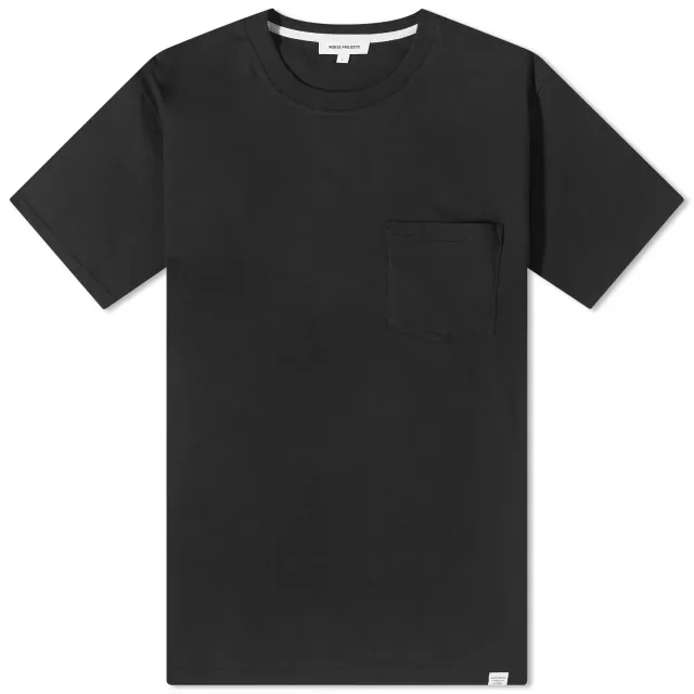Norse Projects Men's Johannes Standard Pocket T-Shirt Black