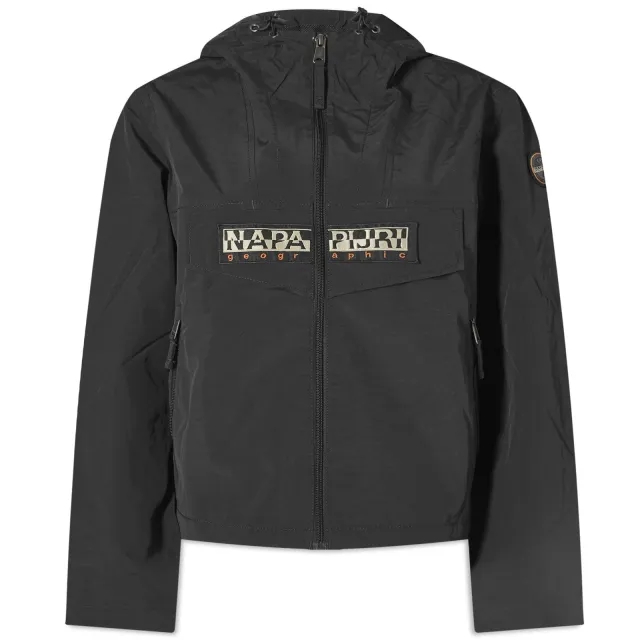 Napapijri Women's Zip Rainforest Windbreaker Jacket Black