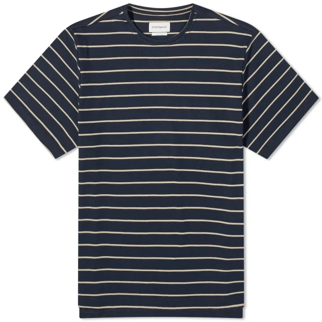 Oliver Spencer Men's Stripe Box T-Shirt Navy