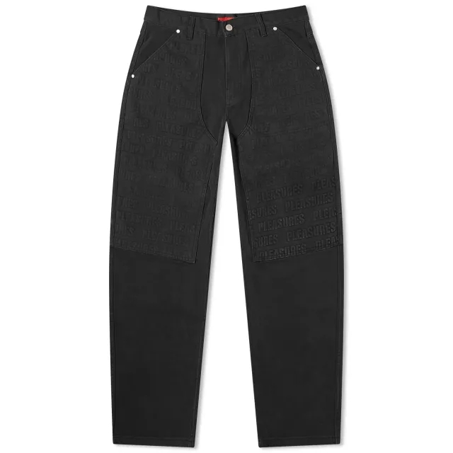 Pleasures Men's Impact Double Knee Pants Black