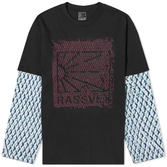 RASSVET Men's Mesh Camo Long Sleeve T-Shirt Print