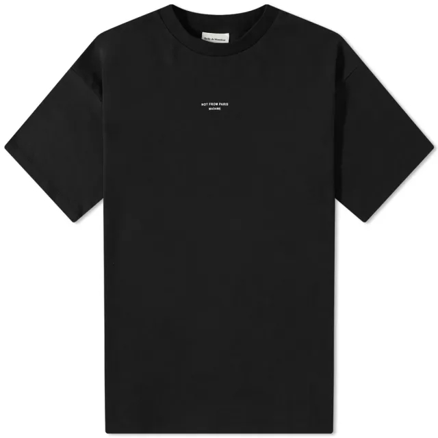 Drôle De Monsieur Le T-Shirt Classique Nfpm Men Shortsleeves Black