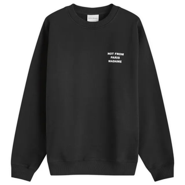 Drôle De Monsieur Le Sweatshirt Slogan Men Sweatshirts Black