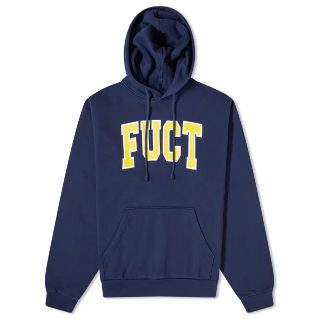 FUCT Men's Arch Logo Popover Hoodie Patriot Blue