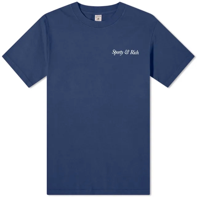 Sporty & Rich Men's HWCNY T-Shirt Navy/White