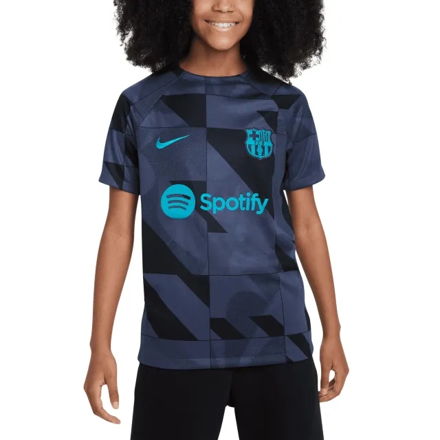 Nike FC Barcelona 23 24 Kids Dri Fit Academy Pre Match Third SS Shirt