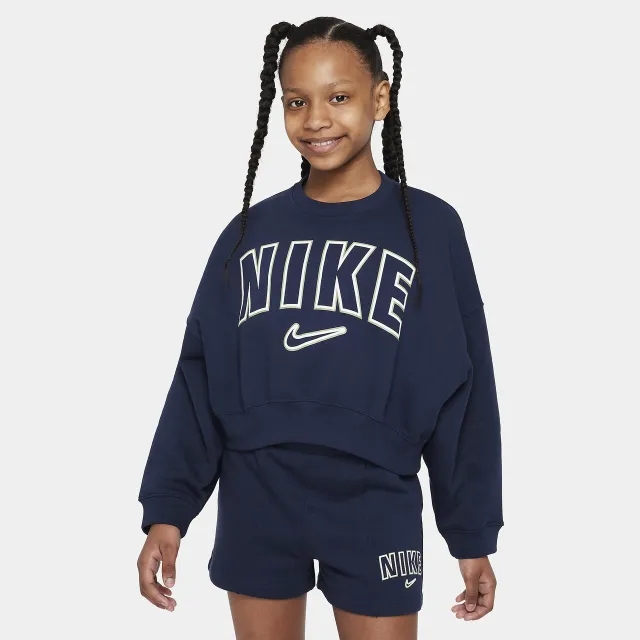 Nike Sportswear Older Kids Trend Fleece Crew Print 8 15Y