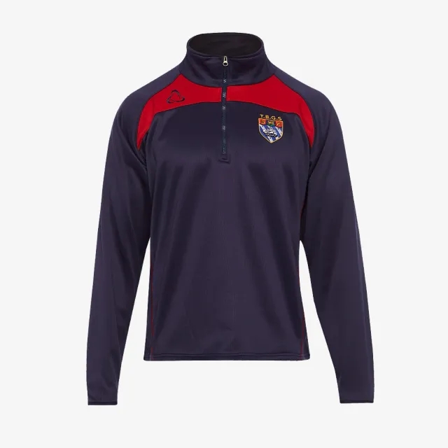 Pro-Direct TBGS Senior Boys Half Zip Fleece Navy Red