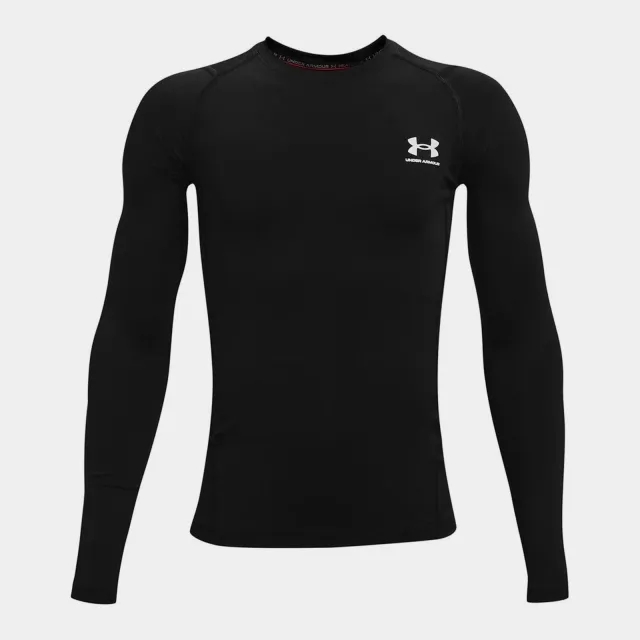 Under Armour Boys' HeatGear® Armour Long Sleeve Black / White YSM (50 - 54 in)