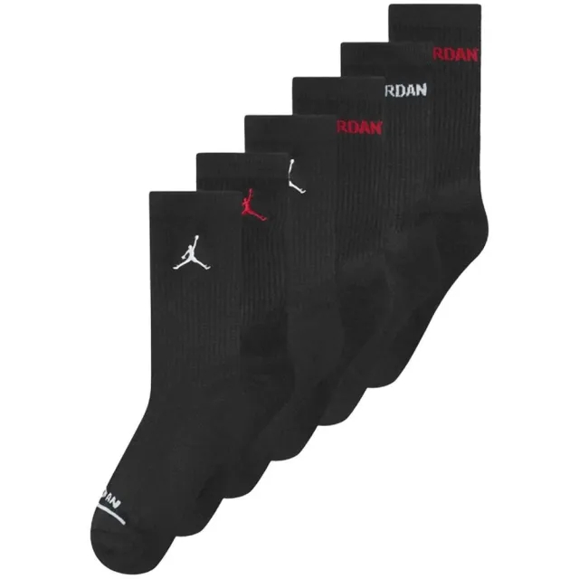 Nike Jordan Nike Bj0343 Crew Socks 6 Pairs