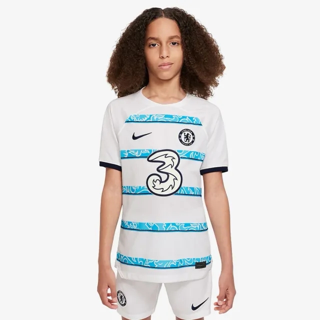 Nike Chelsea 22 23 Kids Dri Fit SS Away Shirt