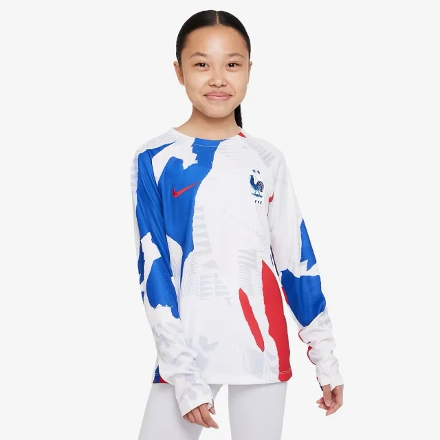 Nike France 2023 Kids Dri Fit LS Pre Match Top