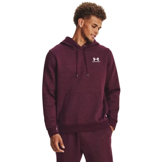 Under Armour Essential Fleese Hoodie Dark MaroonWhite