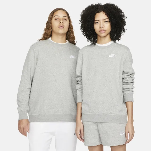 Nike Womens Club Fleece Sweatshirt - Grey - Size M - Grey
