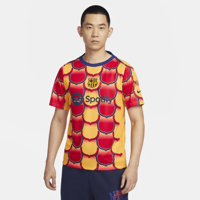 Nike Barcelona Chinese New Year Dri-Fit Academy Pre-Match Top S/S - University Gold/Midnight Navy - 2024