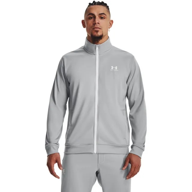 Men's  Under Armour  Sportstyle Tricot Jacket Mod Gray / White XXL