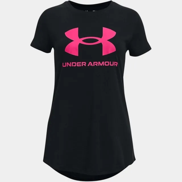 Under Armour Live Sportstyle Womens Black T-Shirt Cotton/Polyester