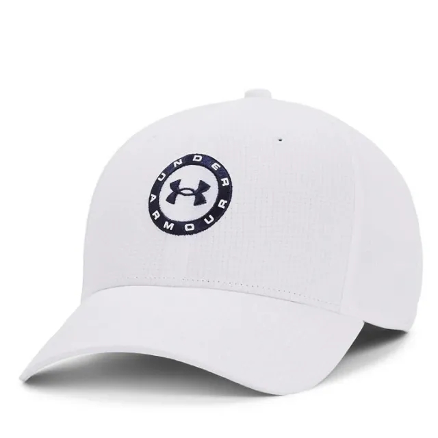 Men's  Under Armour  Jordan Spieth Tour Adjustable Hat White / Midnight Navy OSFM