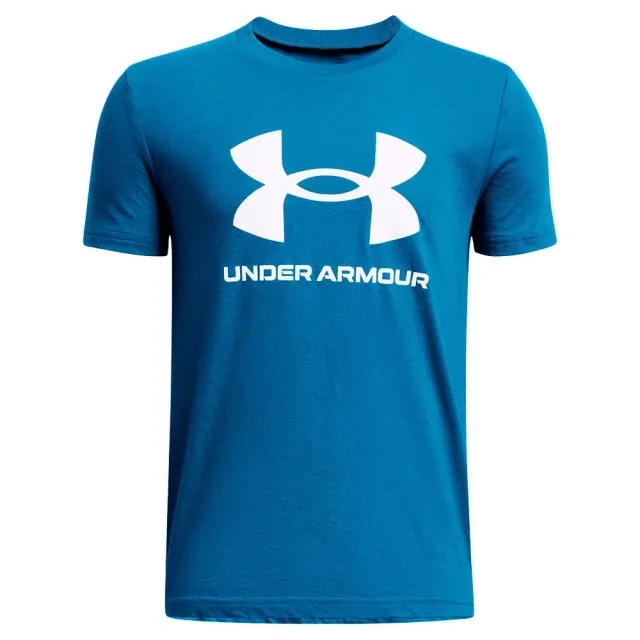 UNDER ARMOUR Junior Boys Sportstyle Logo T-Shirt - Blue/White, Blue