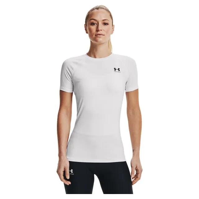Under Armour Women's HeatGear® Compression Short Sleeve White / Black XL