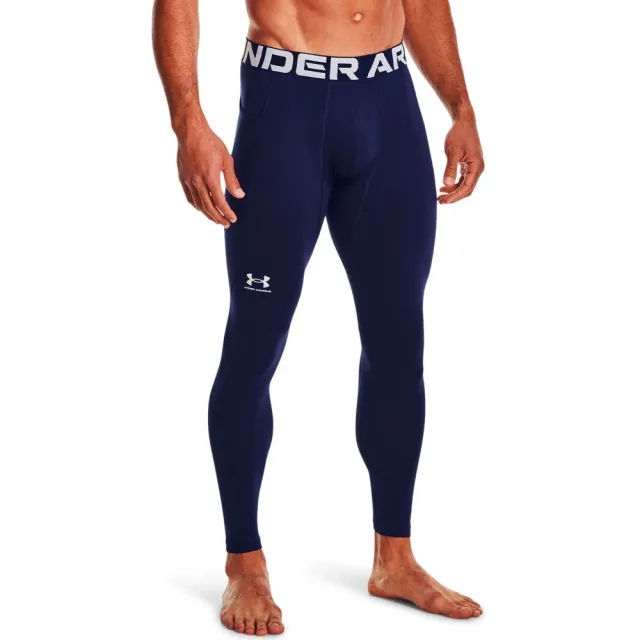 Under Armour Men's ColdGear® Leggings Midnight Navy / White S