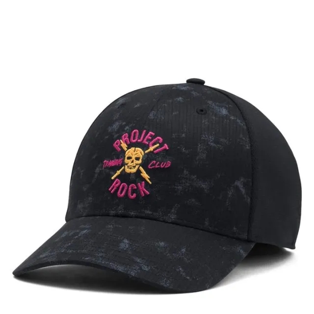 Under Armour Men's Project Rock Trucker Hat Downpour Gray / Black / Black OSFM