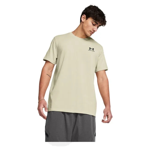 Men's  Under Armour  Logo Embroidered Heavyweight Short Sleeve Silt / Black XS