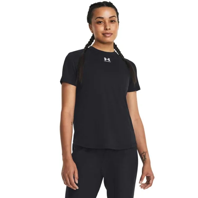 Women's  Under Armour  Challenger Pro Training Short Sleeve Black / White XXL