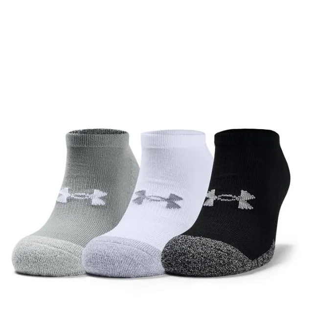 Unisex  Under Armour  Performance Tech 3-Pack No Show Socks Mod Gray / White / Jet Gray XL